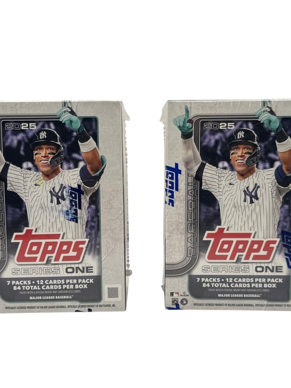 2x 2025 Topps Series One Baseball Sealed Value Box - 7 Packs (12 Cards Per Pack)